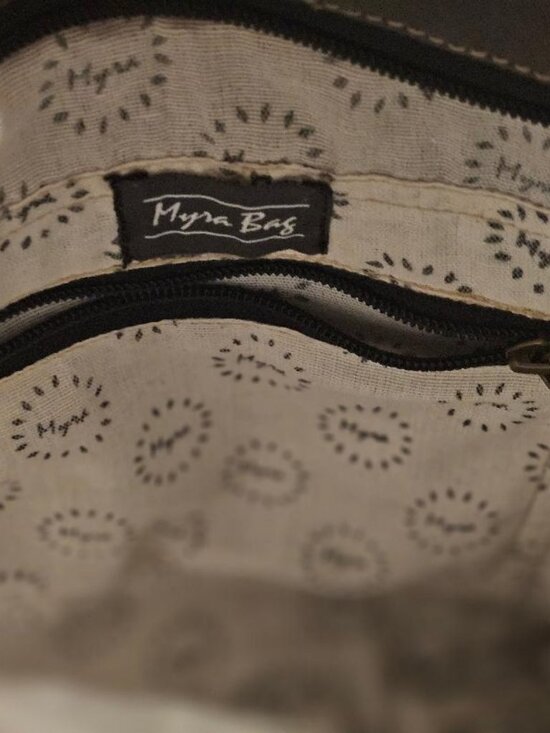 MYRA BAG BROWN CANVAS SHOULDER/CROSSBODY - Picture 5 of 11